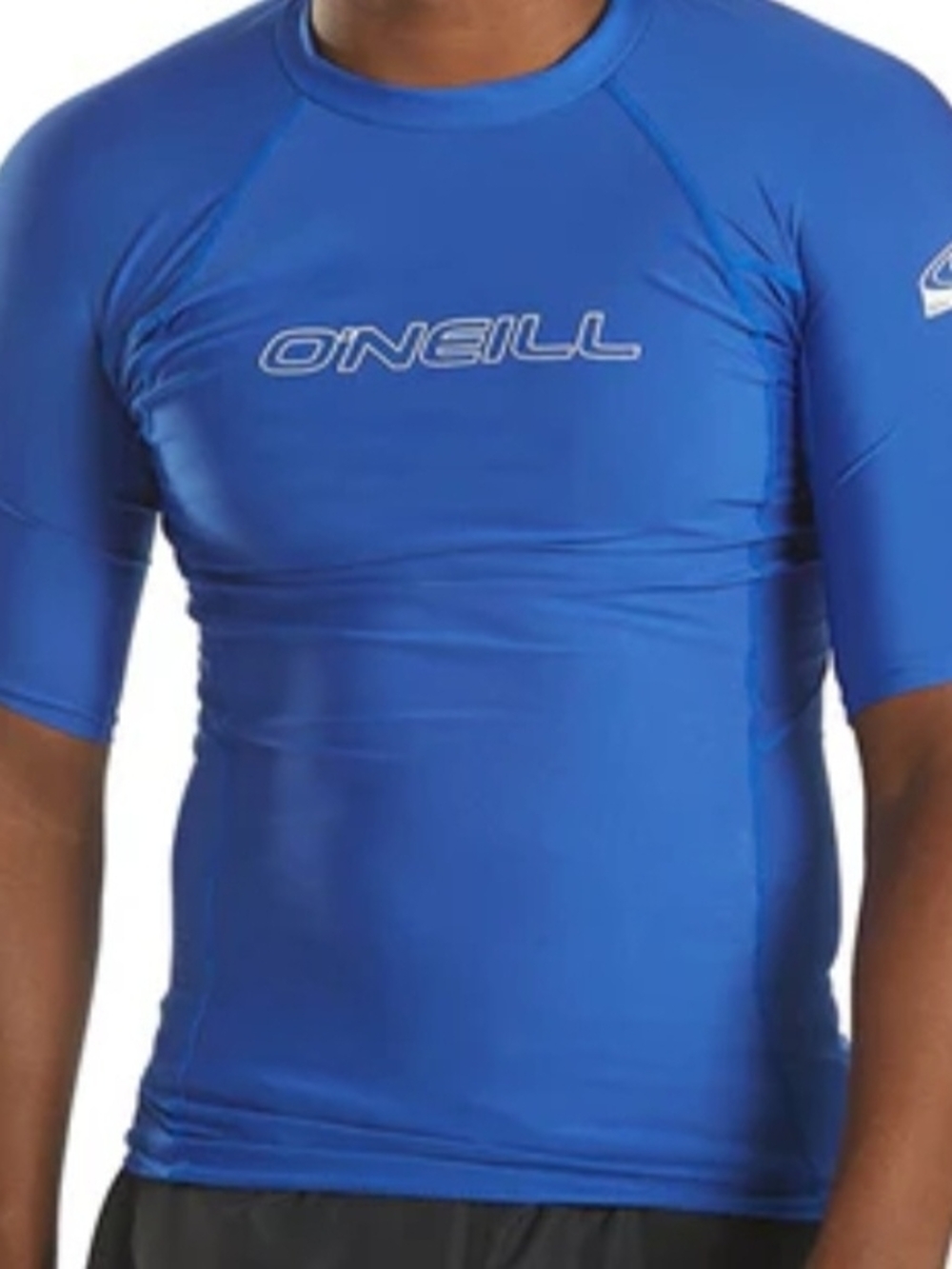 O'Neill NWT Womans Short Sleeve Blue UPF 50+ Skins Rash Guard - Sz Med - *Flaw